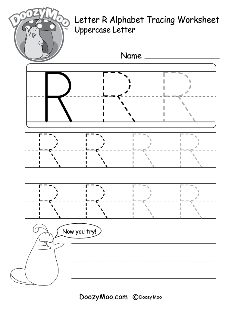 Upper Case Alphabet Tracing Sheet