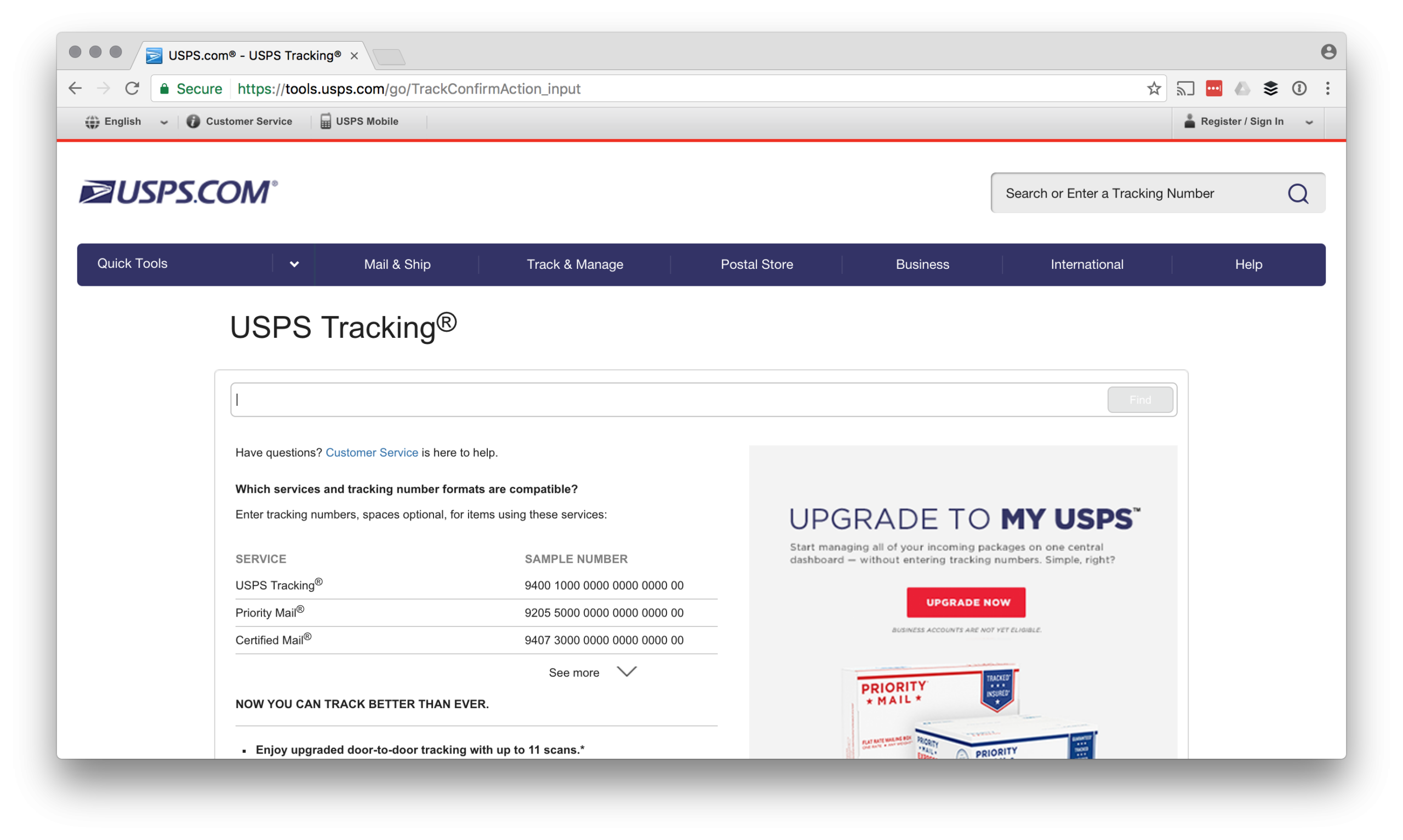Usps Tracing Number