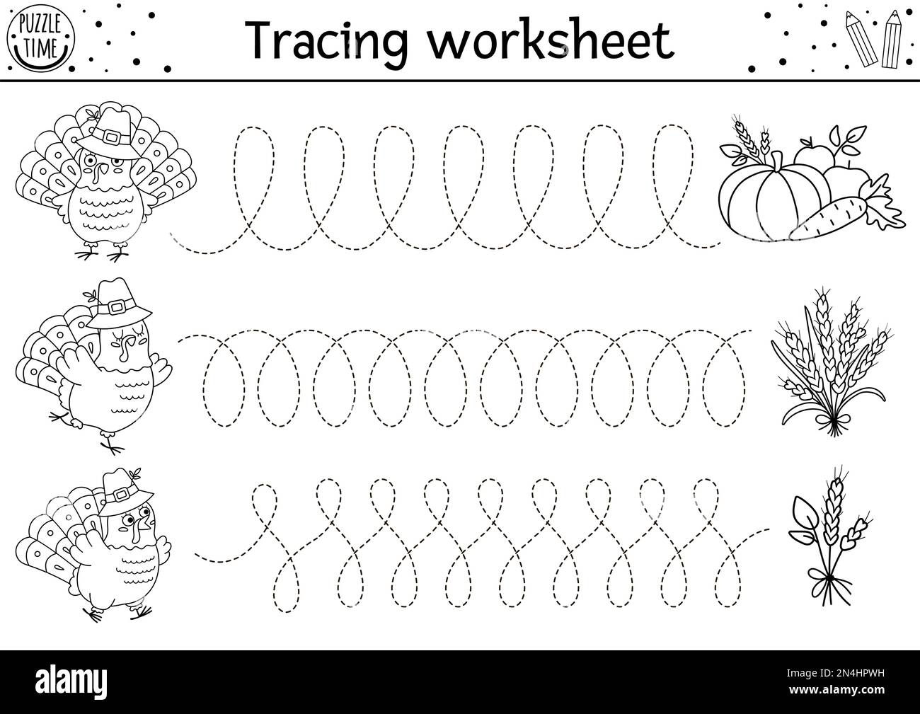 Vector Thanksgiving Handwriting Practice Worksheet Autumn Vector Thanksgiving Handwriting Practice Worksheet Autumn