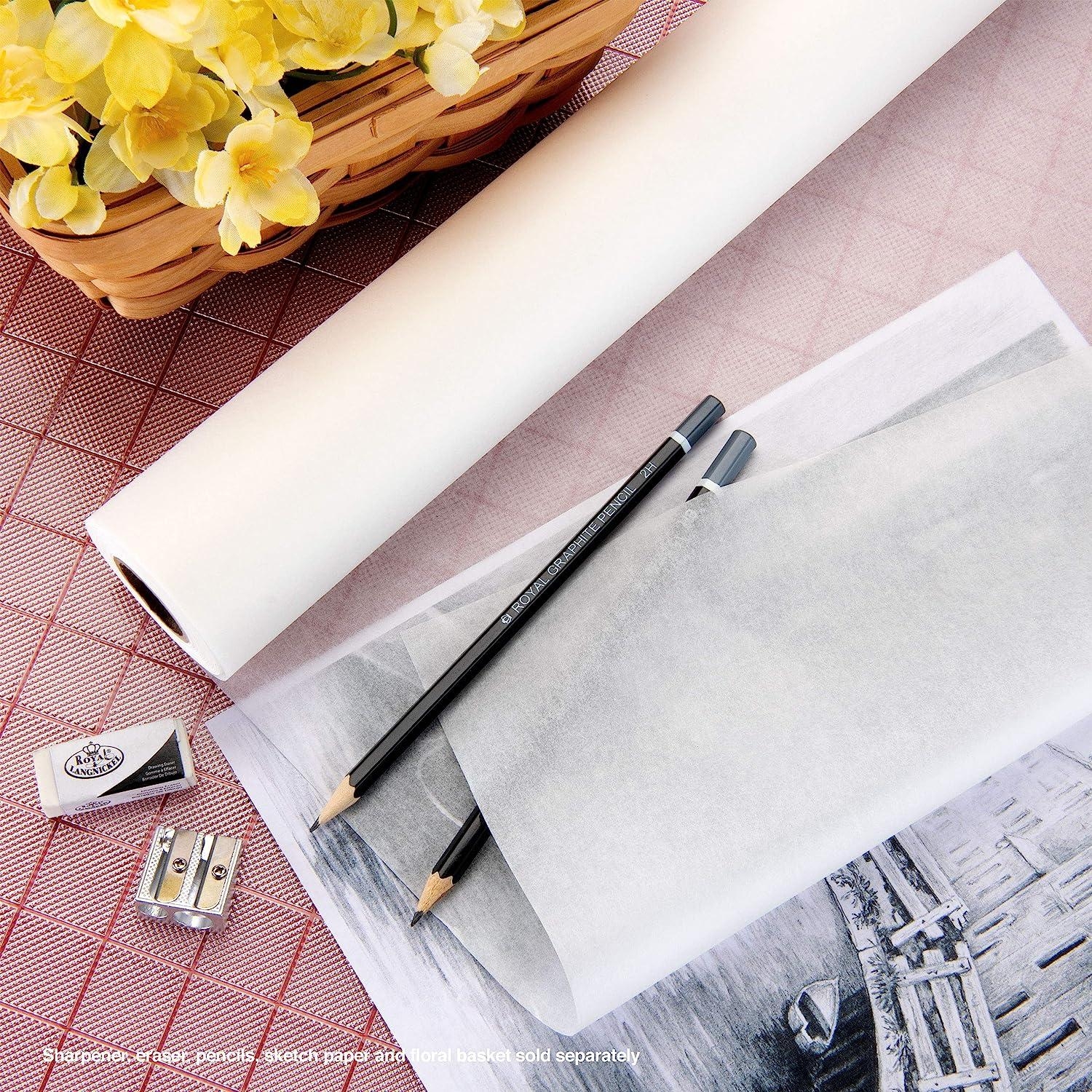 Vellum Paper White Tracing Paper Roll 12x50 Yards Translucent 