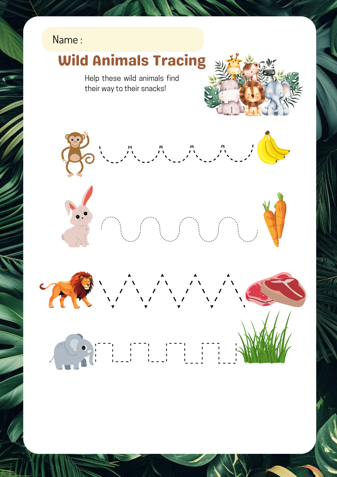 Wild Animals Tracing Papers For Kids By Acezoro143 Raket PH Wild Animals Tracing Papers For Kids By Acezoro143 Raket PH