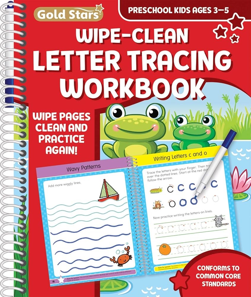 Wipe Clean Letter Tracing Workbook For Preschool Kids Ages 3 5 