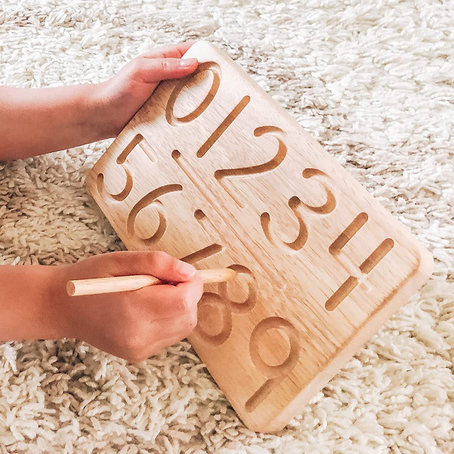 Wood Letter Tracing Board Wooden Number Tracing Board Montessori 