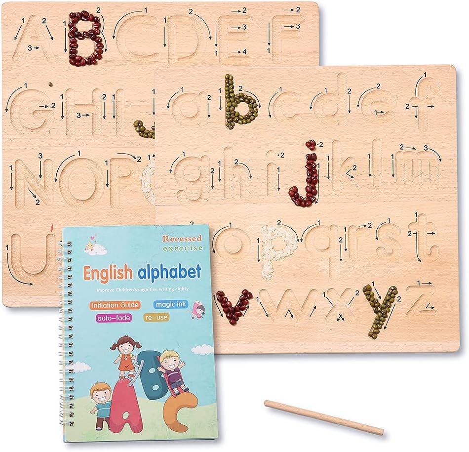 Wooden Alphabet Tracing Board Montessori Toy For Finland Ubuy