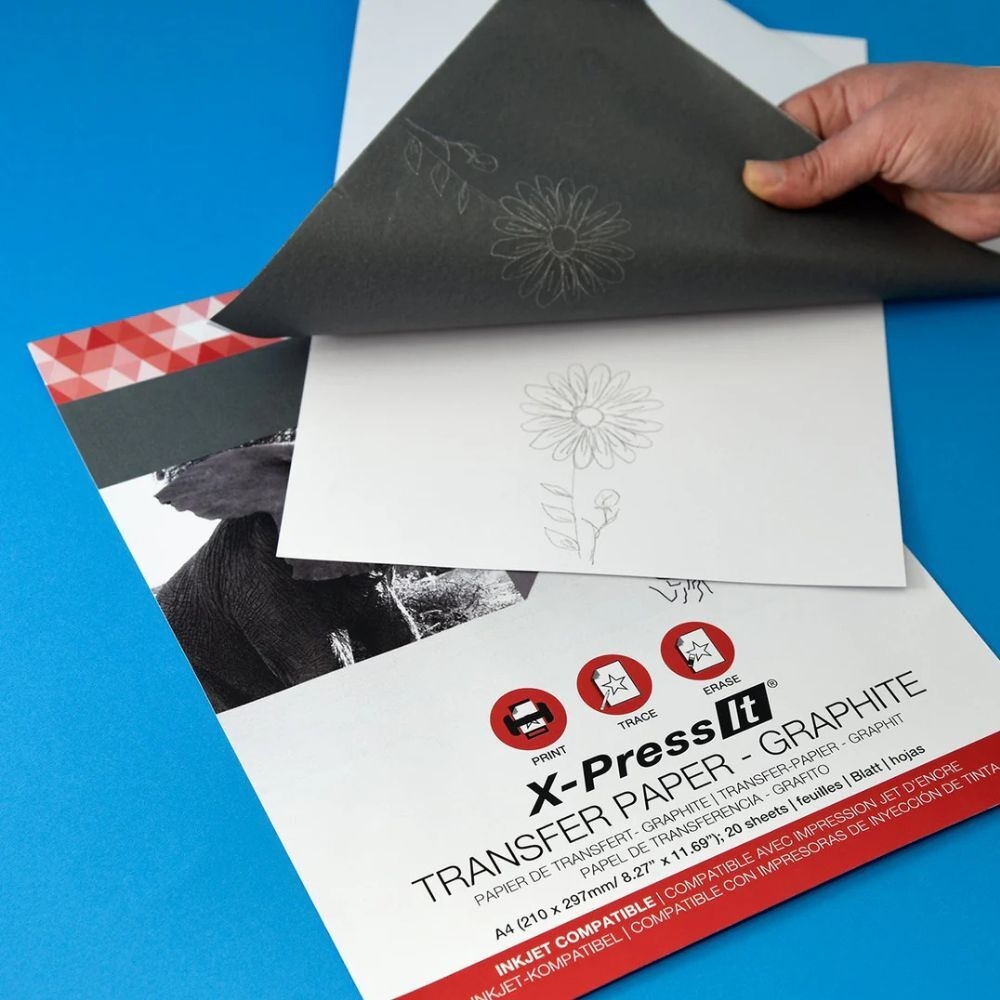 X Press It Inkjet Printer Transfer Paper Graphite A4 20 Pages