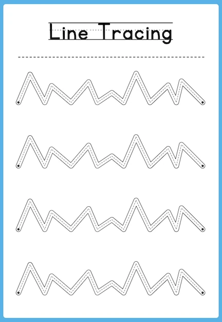 Zigzag Tracing Worksheet Images Free Download On Freepik