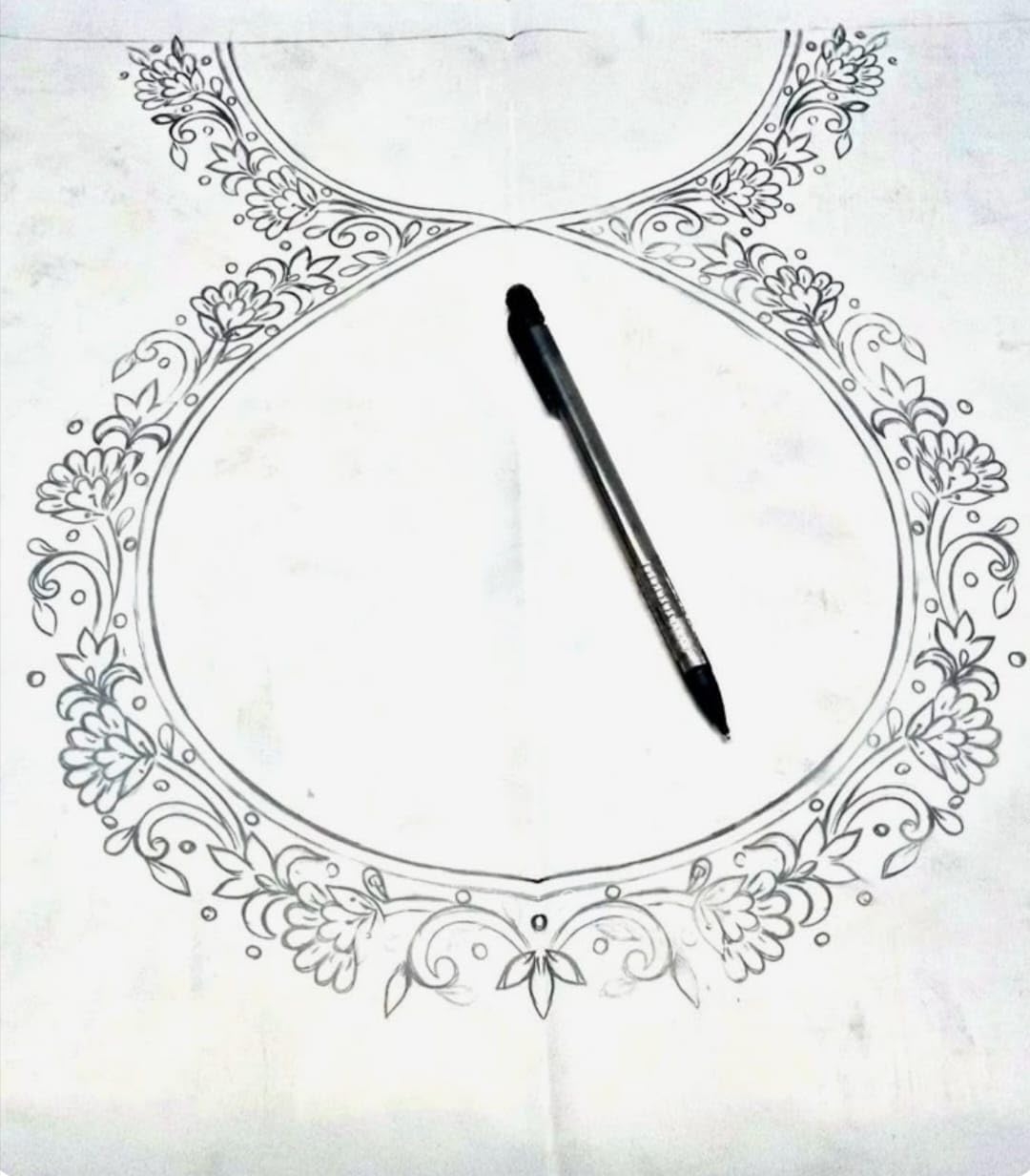 ZOFYASH Embroidery Floral Design Tracing Paper Template For Blouse Back Neck Pattern Hand Drawn On Tracing Paper 14 Inches Amazon in Home amp 